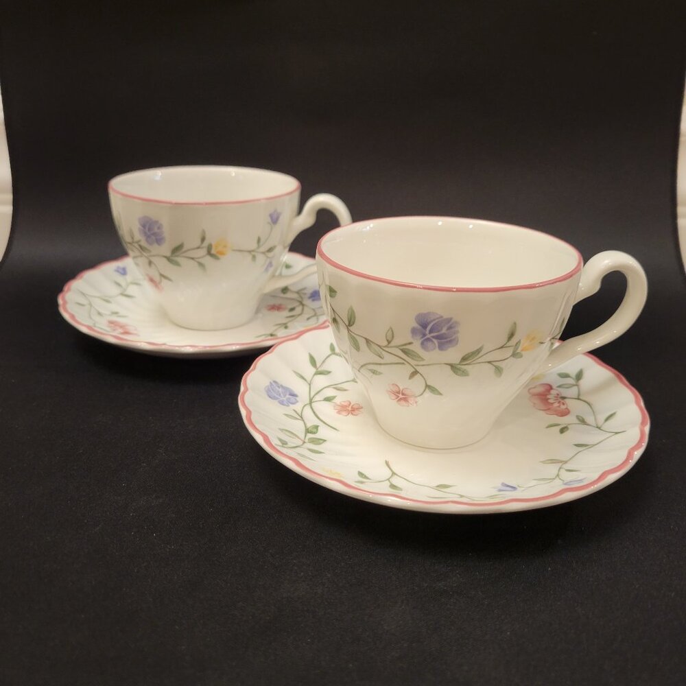 Johnson Brothers Summer Chintz teacups/saucers